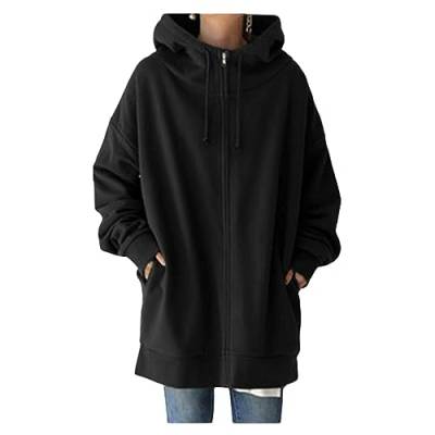 UNeedVog Frauen Hoodie Langer Fleece Pullover Mantel Mantel Mantel Clearance Hoodies Reißverschluss von UNeedVog