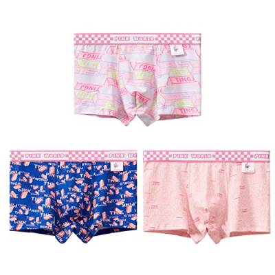 UNeedVog Herren Baumwollboxer Shorts, 3 Pack -grafikunterwäsche für Männer, Rosa Boxer -Slips für Männer von UNeedVog