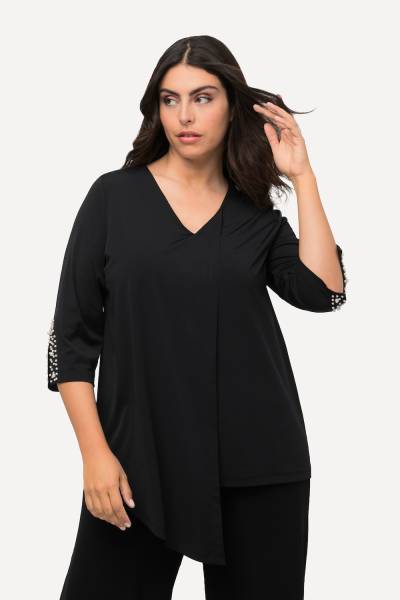 Große Größen Bluse, Damen, schwarz, Größe: 46/48, Polyester, Ulla Popken von Ulla Popken