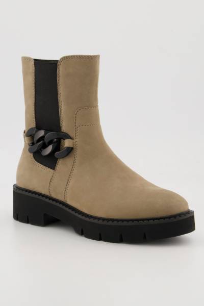 Leder-Chelseaboots, Damen, braun, Größe: 37, Polyester/Leder, Ulla Popken von Ulla Popken