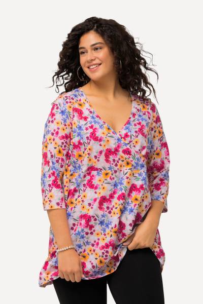 Große Größen Longshirt, Damen, rosa, Größe: 54/56, Baumwolle, Ulla Popken von Ulla Popken