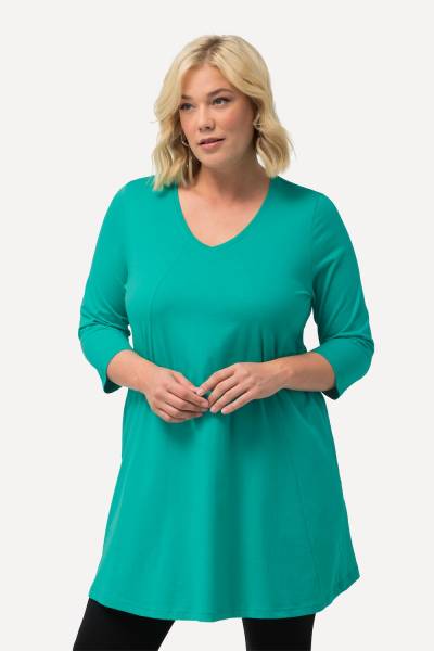 Große Größen Longshirt, Damen, türkis, Größe: 66/68, Baumwolle, Ulla Popken von Ulla Popken