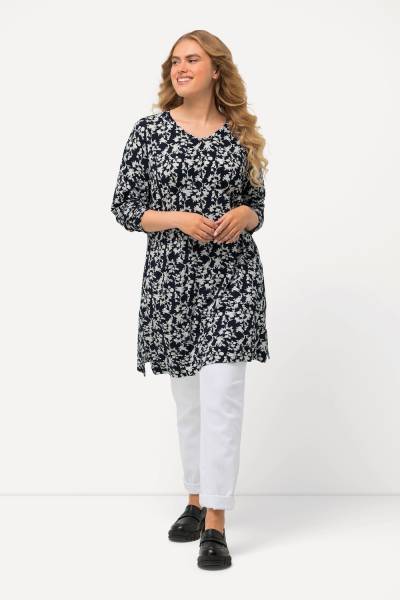 Große Größen Shirt-Tunika, Damen, blau, Größe: 46/48, Viskose, Ulla Popken von Ulla Popken