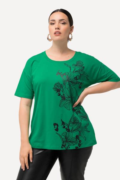 Große Größen T-Shirt, Damen, grün, Größe: 46/48, Baumwolle, Ulla Popken von Ulla Popken