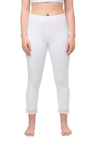 Ulla Popken Damen 7/8-Leggings Hosen, schneeweiß, 36W / 32L von Ulla Popken