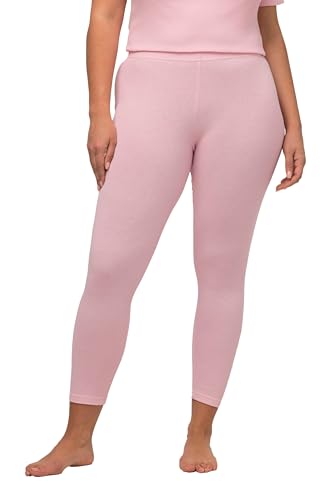 Ulla Popken Damen, Rippjersey, Slim, Biobaumwolle Leggings, Blasses rosa, 50-52 von Ulla Popken