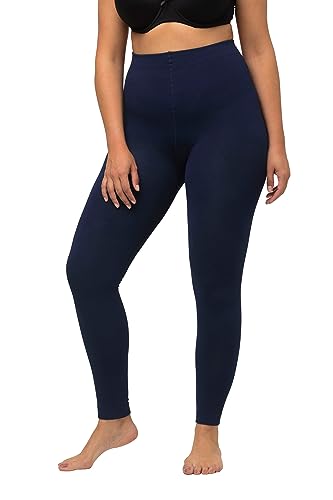 Ulla Popken Damen Thermo-Strumpfleggings, Flauschiges Futter Strumpfhose, Nachtblau, 42-44 von Ulla Popken