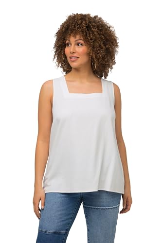 Ulla Popken Damen Blusentop Bluse, Offwhite, 46 von Ulla Popken