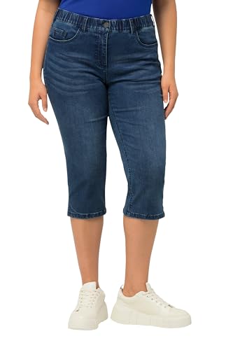 Ulla Popken, Damen, große Größen, Capri Jeans Sarah, schmale 5-Pocket-Form, Saumschlitz von Ulla Popken