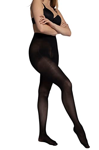 Ulla Popken Damen Mikrofaser, 40den Strumpfhose, Semi Opaque, Schwarz, 60-62 von Ulla Popken