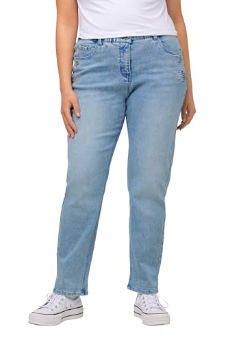 Ulla Popken Damen Denim mit Glitzer, Boyfriend Jeans, Light Blue, 46-48 von Ulla Popken