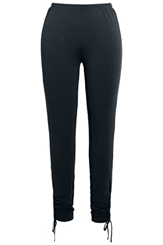 Ulla Popken Damen Leggings, Saumraffungen, Biobaumwolle Jerseyleggings, Outerspace (Ersatzfarbe), 45W / 32L von Ulla Popken