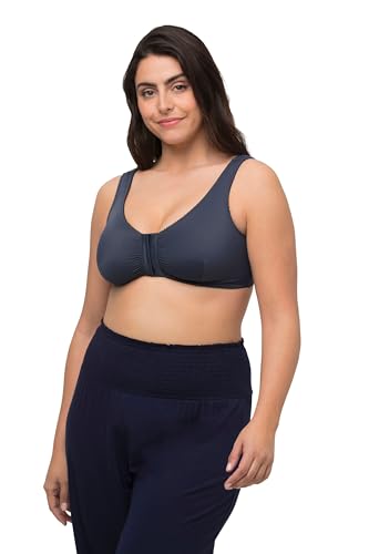 Ulla Popken Damen große Größen Übergrößen Plus Size Bustier, Vorderverschluss, Cup C/D Nachtblau 120D 689668139-120D von Ulla Popken