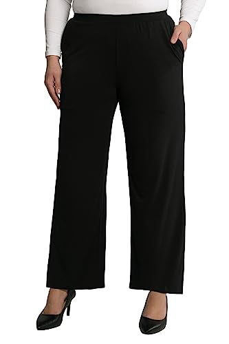 Ulla Popken Damen Jerseyhose Hose, Schwarz, 61W / 30L von Ulla Popken