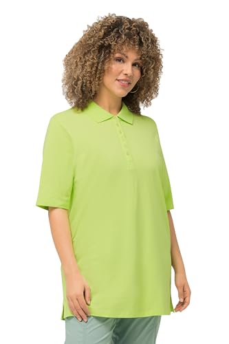 Ulla Popken Damen Basic Poloshirt T-Shirt, limettengrün, 46-48 von Ulla Popken