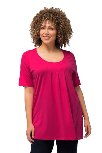 Ulla Popken Damen große Größen Übergrößen Plus Size T-Shirt, Zierfalten, A-Linie, Rundhals, Halbarm, Modal frühlingsgrün 50+ 796473430-50+ von Ulla Popken