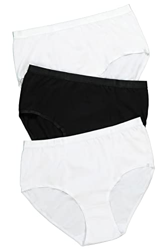 Ulla Popken Große Größen Damen Taillenslip Slip, 3er - Pack 30978320, Einfarbig, Gr. 60 (Herstellergröße: 62+), Weiß (weiss 20) von Ulla Popken