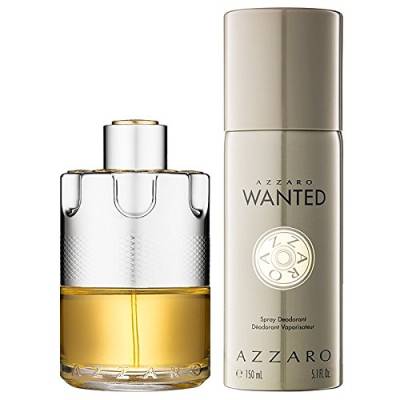 AZZAR0 Wanted Fur Herren Geschenkset 100 ml Eau de Toilette + 150 ml Deodorant Spray von Unbekannt