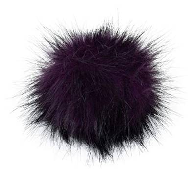 Unbekannt Fell Pompon mit Druckknopf purple (lila) von Unbekannt