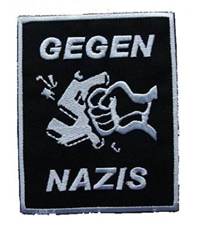Gegen Nazis - Aufnäher, Farbe: Schwarz von Unbekannt