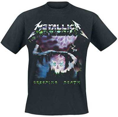 Metallica Herren Creeping Death_Men_bl_ts:2XL T-Shirt, Schwarz (Black Black), XX-Large von Metallica