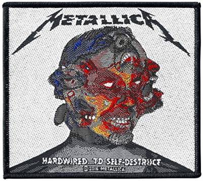 Metallica Hardwired.to self-destruct Unisex Patch Standard 100% Polyester Band-Merch, Bands von Metallica