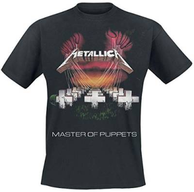 Metallica Herren Master of PuppetSropean Tour '86_Men_bl_ts:1xl T-Shirt, Schwarz (Black Black), X-Large von Metallica