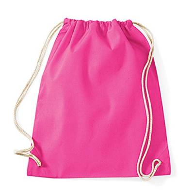 Turnbeutel unbedruckt aus Baumwolle 12 Farben verfügbar Sportbeutel (pink) von Unbekannt