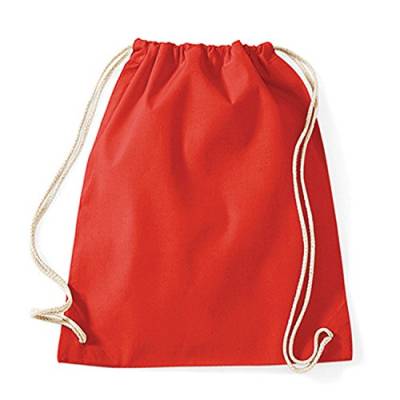 Turnbeutel unbedruckt aus Baumwolle 12 Farben verfügbar Sportbeutel (rot) von Unbekannt