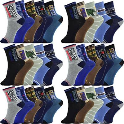 Unbekannt 10 Stück Jungen Socken Größe 25-39 (29-32) von Unbekannt