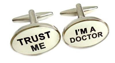 Unbekannt Arzt Manschettenknöpfe mit Text: Trust ME - I'm A Doctor zum Thema Medizin + Box von Unbekannt