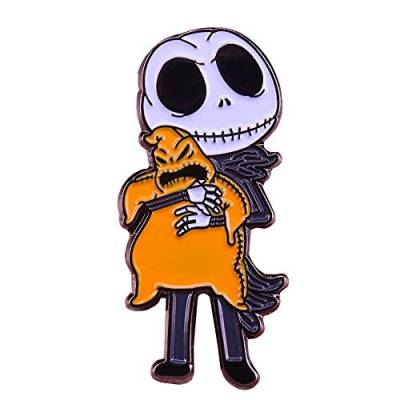 Nightmare Before Christmas Anstecker Emaille Jack Skellington & Oogie Boogie 3 cm von Unbekannt