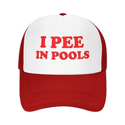 Unisex I Pee in Pools Hut Baseball Cap Snapback Hüte Verstellbare Kappe, Rot1, Einheitsgröße von Unbekannt
