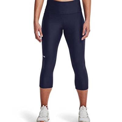 Under Armour Damen Armour Hi Capri, 3/4 lange Damen Sport Leggings, hochtaillierte Sporthose mit 4-Way-Stretch und rutschfestem Bund, ideal für Yoga, Pilates, Radfahren, etc. von Under Armour