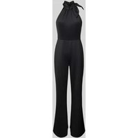 Unique Jumpsuit mit Neckholder in Black, Größe 34 von Unique