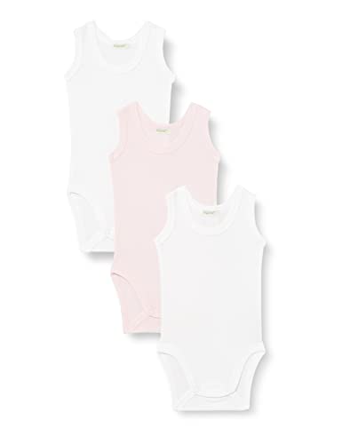 United Colors of Benetton Baby-Jungen 3 Body 3gi70b136 Kleinkind-Bettwäsche Set, Mehrfarbig: Weiß-Rosa-Weiß 901, 56 von United Colors of Benetton