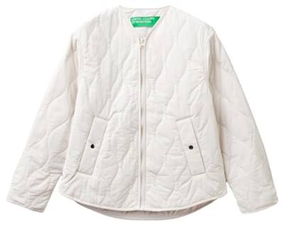 United Colors of Benetton Damen 24EXDN058 Jacke, Creme 0Z3, M von United Colors of Benetton