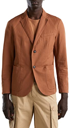 United Colors of Benetton Herren M/L 293zuw00f Jacke, Braun gebrannt 1B5, 50 von United Colors of Benetton