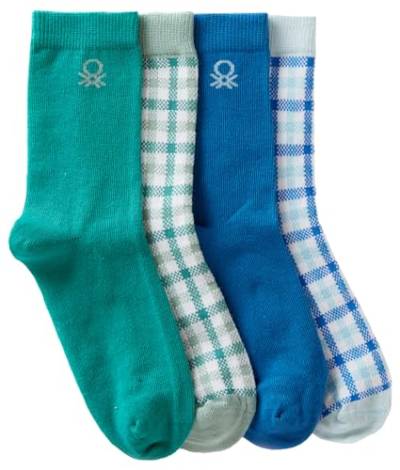 United Colors of Benetton Jungen (4 Paar) 6ao307034 Socken, Mehrfarbig 908, 10 Jahre von United Colors of Benetton