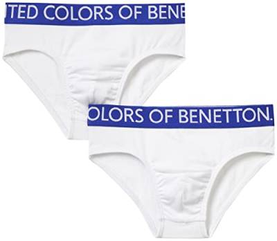 United Colors of Benetton Jungen 2 Slip 3op80s1u7 Unterwäsche-Set, Weiß 901, 3XL von United Colors of Benetton