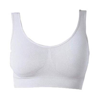 UnsichtBra Bustier Damen BH ohne Buegel | Wohlfühl Bustiers Top | Bügelloser Soft Bra | Schlaf Still Sport Bralette in vielen Farben (wellbra_sngl)(S, Weiß) von UnsichtBra