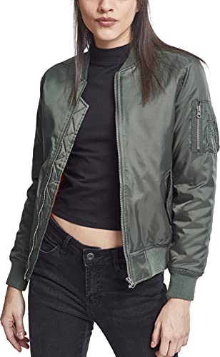 Urban Classics Damen Basic Bomberjacke, grün (oliv 176), 34 (Herstellergröße: XS) von Urban Classics