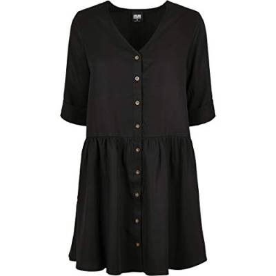 Urban Classics Damen TB3751-Ladies Babydoll Shirt Dress Kleid, Black, XS von Urban Classics
