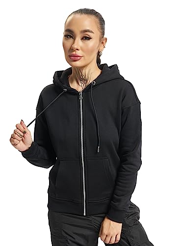 Urban Classics Damen Classic Zip Hoody Strickjacke, Schwarz (Black 00007), S EU von Urban Classics