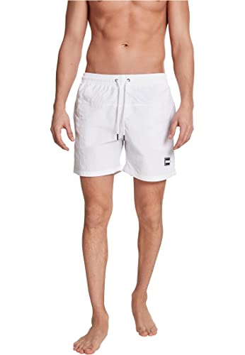 Urban Classics Herren Badehose Block Swim Shorts white XS von Urban Classics