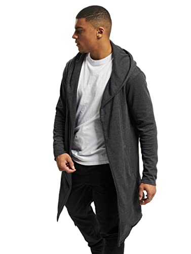 Urban Classics Herren Long Hooded Open Edge Cardigan Strickjacke, charcoal, XL von Urban Classics