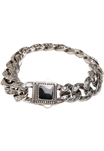 Urban Classics Unisex TB4051-Monumental Basic Bracelet Manschettenknöpfe, Silver, one Size von Urban Classics