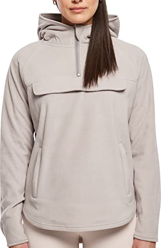 Urban Classics Women's TB4763-Ladies Polar Fleece Pull Over Hoody Sweatshirt, warmgrey, XL von Urban Classics