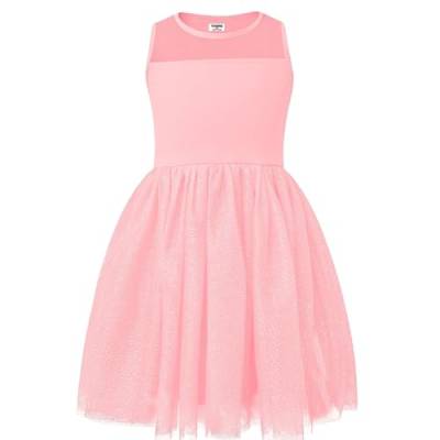 V.&GRIN Mädchen Kleid, Rosa Tüll Tutu Sommerkleid mit Glitzer für Prinzessin Mädchen Einschulung 5 Jahre von V.&GRIN