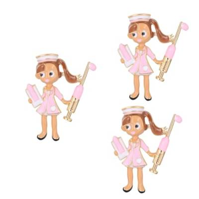 VALICLUD 3 Stk Brustnadel Brosche Broschenschnalle Damen Rucksack Rucksäcke Anstecknadel Cartoon-Pin women bag woman bag Party-Brosche kreative Brosche Karikatur Korsage Fräulein Rosa von VALICLUD